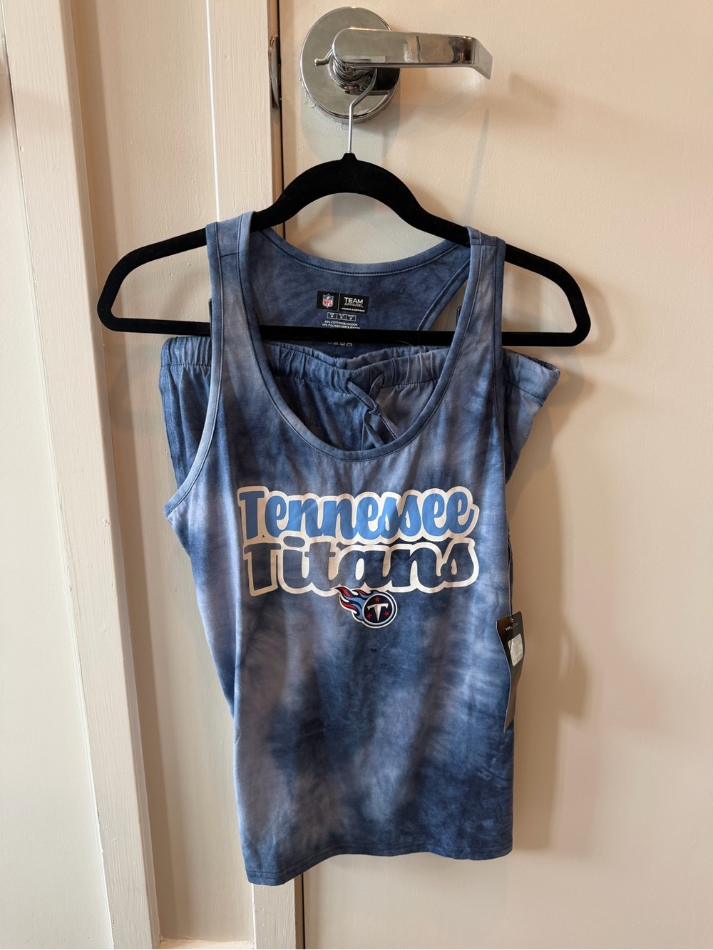 Tennessee Titans Blue Tie-Dye Tank Top and Shorts Set